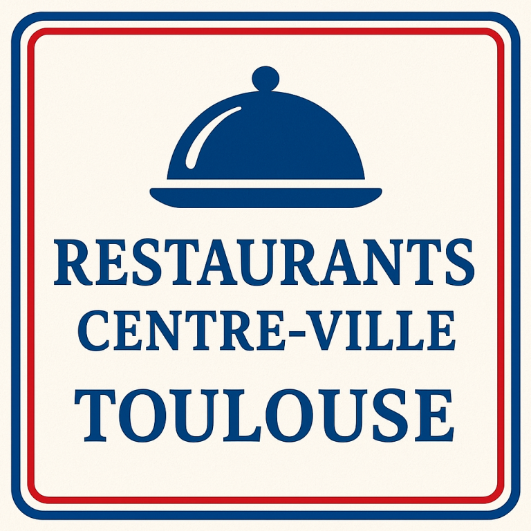Logo avec une étoile et le texte "Manger Français", décoré des couleurs bleu, blanc, rouge.